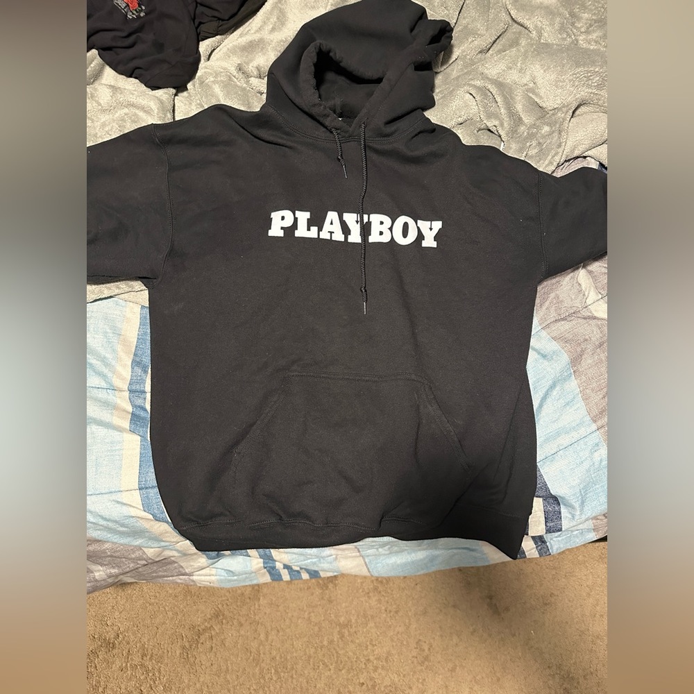 LARGE Black PlayBoy Hoodid